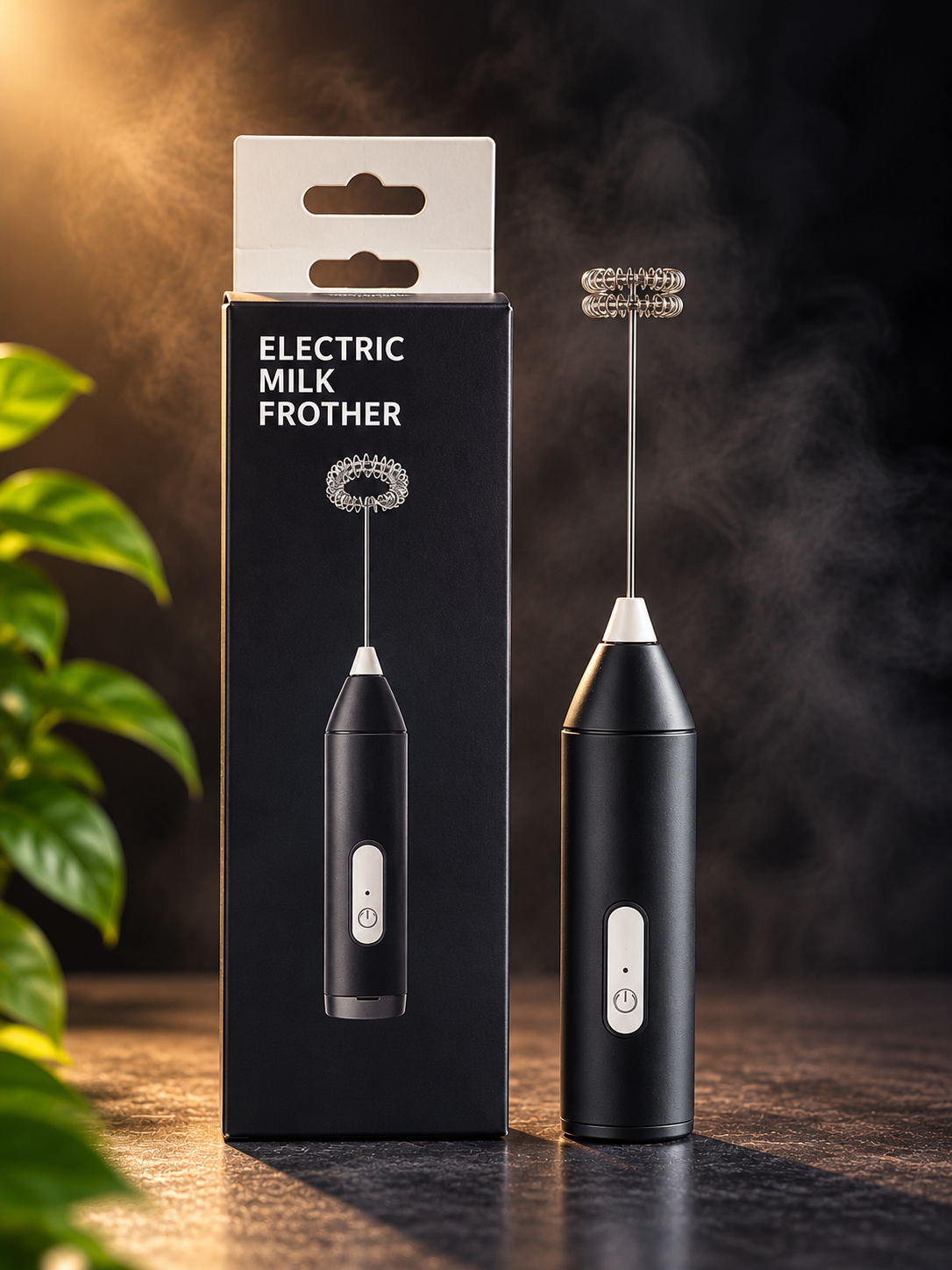 3-Speed Rechargeable Electric Frother with Type-C Charging Port